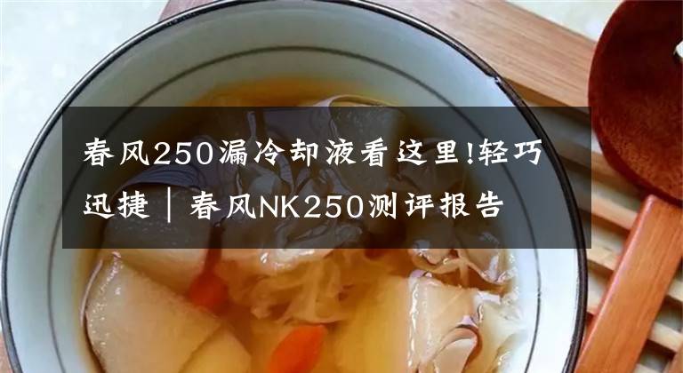 春風(fēng)250漏冷卻液看這里!輕巧迅捷｜春風(fēng)NK250測(cè)評(píng)報(bào)告