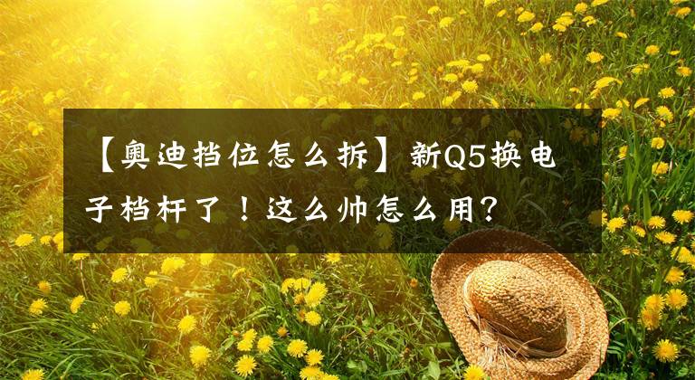 【奧迪擋位怎么拆】新Q5換電子檔桿了！這么帥怎么用？