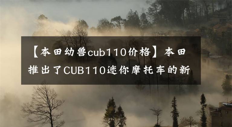 【本田幼獸cub110價(jià)格】本田推出了CUB110迷你摩托車的新花