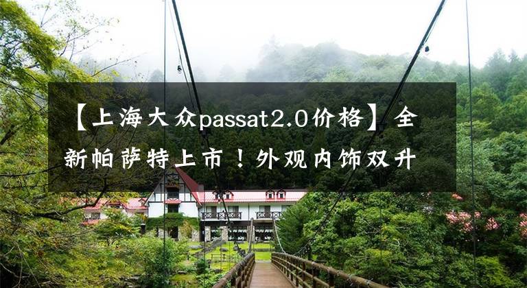 【上海大眾passat2.0價格】全新帕薩特上市！外觀內飾雙升級，官降升配，高配2.0T，17.99萬