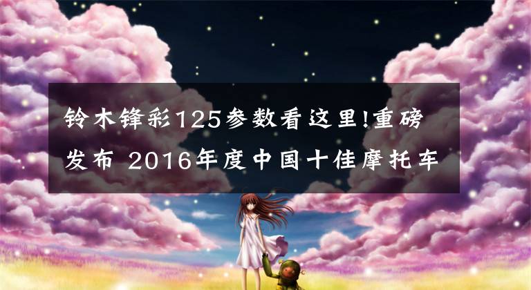 鈴木鋒彩125參數(shù)看這里!重磅發(fā)布 2016年度中國十佳摩托車