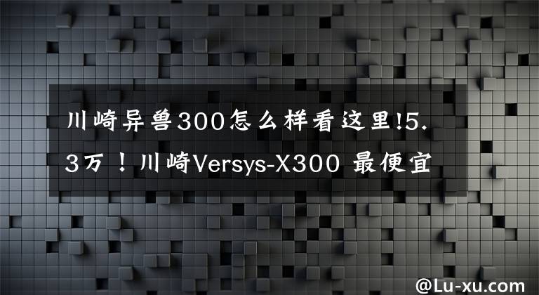 川崎異獸300怎么樣看這里!5.3萬(wàn)！川崎Versys-X300 最便宜的進(jìn)口雙缸拉力