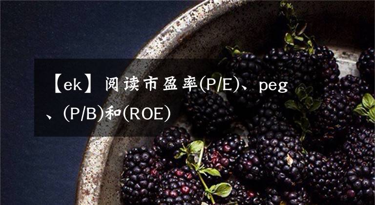 【ek】閱讀市盈率(P/E)、peg、(P/B)和(ROE)