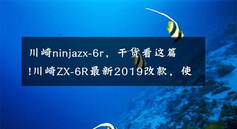 川崎ninjazx-6r，干貨看這篇!川崎ZX-6R最新2019改款，使用全新家族式外觀