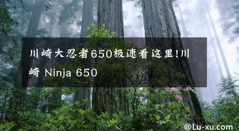 川崎大忍者650極速看這里!川崎 Ninja 650