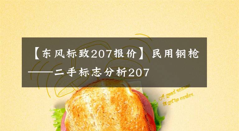 【東風標致207報價】民用鋼槍——二手標志分析207