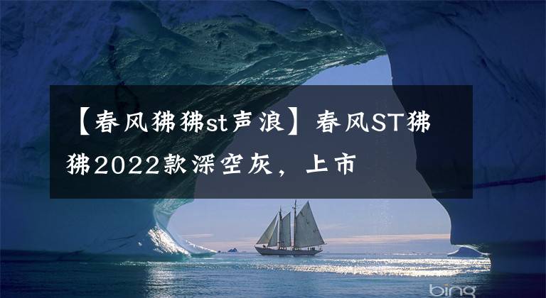 【春風(fēng)狒狒st聲浪】春風(fēng)ST狒狒2022款深空灰，上市