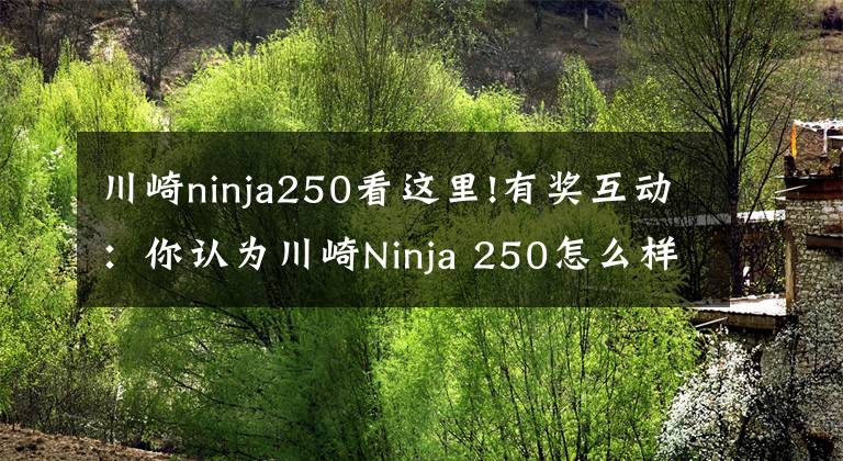 川崎ninja250看這里!有獎(jiǎng)互動(dòng)：你認(rèn)為川崎Ninja 250怎么樣？