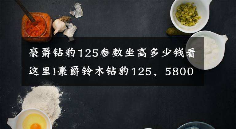 豪爵鉆豹125參數(shù)坐高多少錢看這里!豪爵鈴木鉆豹125，5800入手一臺，車主：提速一般，震動略大