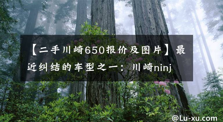 【二手川崎650報價及圖片】最近糾結的車型之一：川崎ninja650