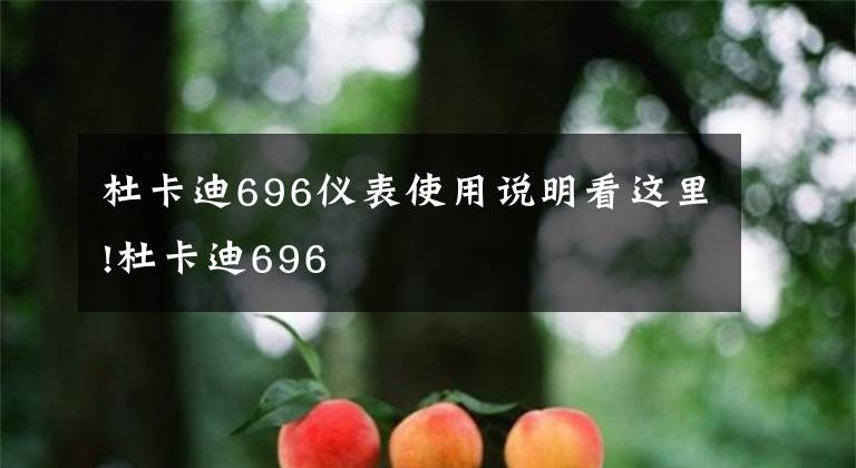 杜卡迪696儀表使用說明看這里!杜卡迪696