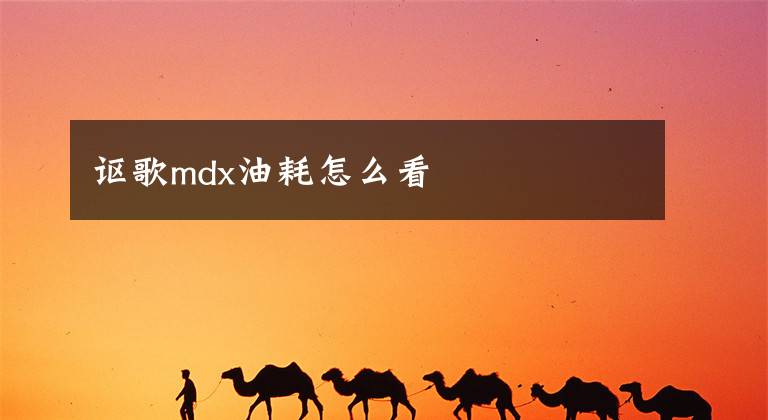 謳歌mdx油耗怎么看