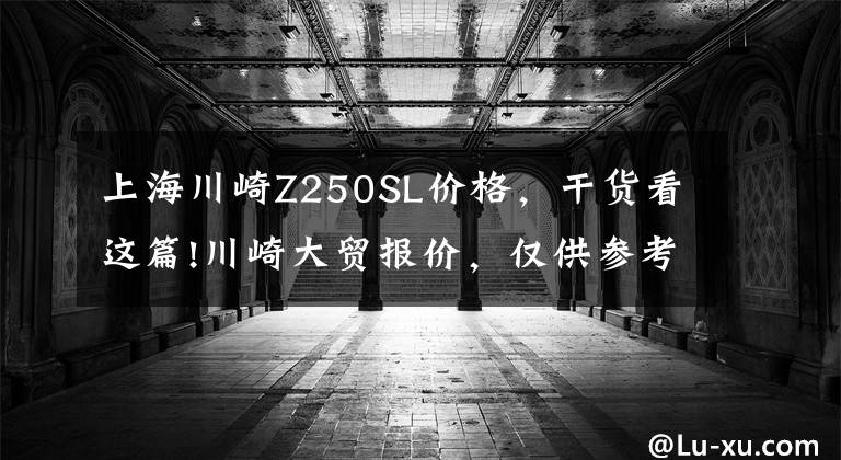 上海川崎Z250SL價格，干貨看這篇!川崎大貿(mào)報價，僅供參考！