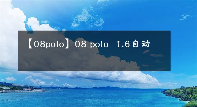 【08polo】08 polo 1.6自動