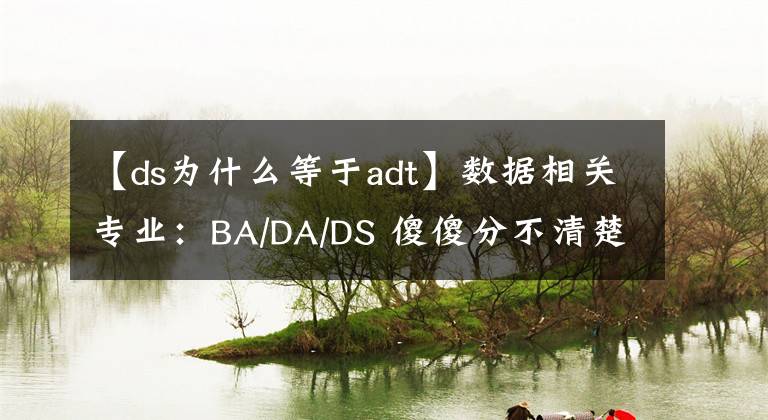 【ds為什么等于adt】數(shù)據(jù)相關專業(yè)：BA/DA/DS 傻傻分不清楚？