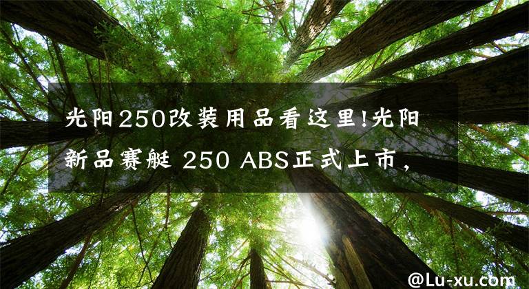 光陽250改裝用品看這里!光陽新品賽艇 250 ABS正式上市，售價：26800元！