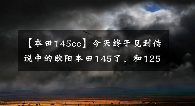 【本田145cc】今天終于見到傳說中的歐陽本田145了，和125有什么區(qū)別嗎？