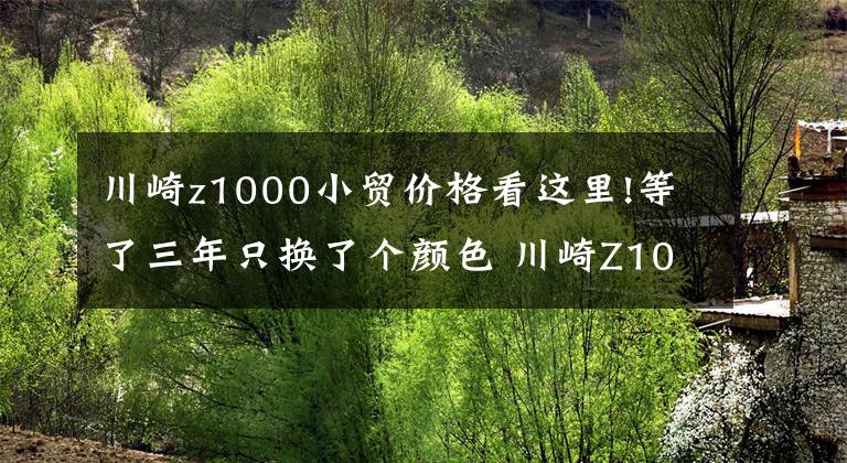 川崎z1000小貿(mào)價格看這里!等了三年只換了個顏色 川崎Z1000發(fā)布更新 還是沒有電控