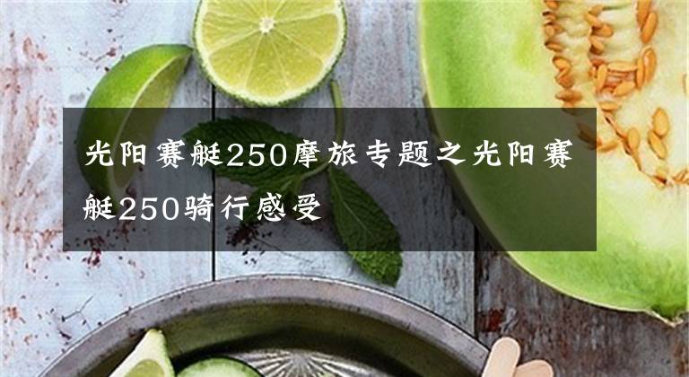 光陽賽艇250摩旅專題之光陽賽艇250騎行感受