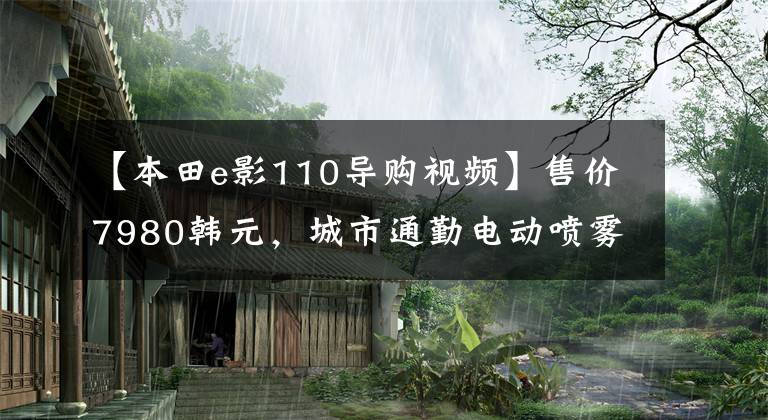 【本田e影110導(dǎo)購視頻】售價7980韓元，城市通勤電動噴霧滑板車，6.5升大型油箱，續(xù)航300公里！