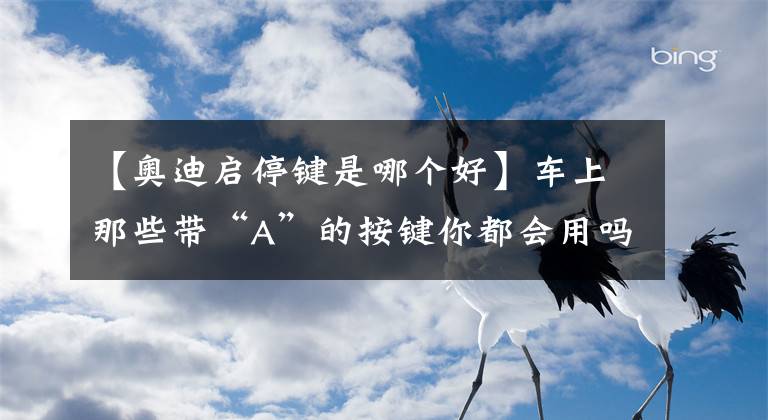 【奧迪啟停鍵是哪個(gè)好】車上那些帶“A”的按鍵你都會(huì)用嗎？現(xiàn)場(chǎng)手把手教你，新手多學(xué)學(xué)