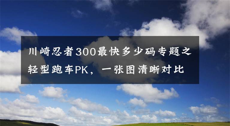 川崎忍者300最快多少碼專題之輕型跑車PK，一張圖清晰對比RC390、NINJA300、CBR250RR和R3