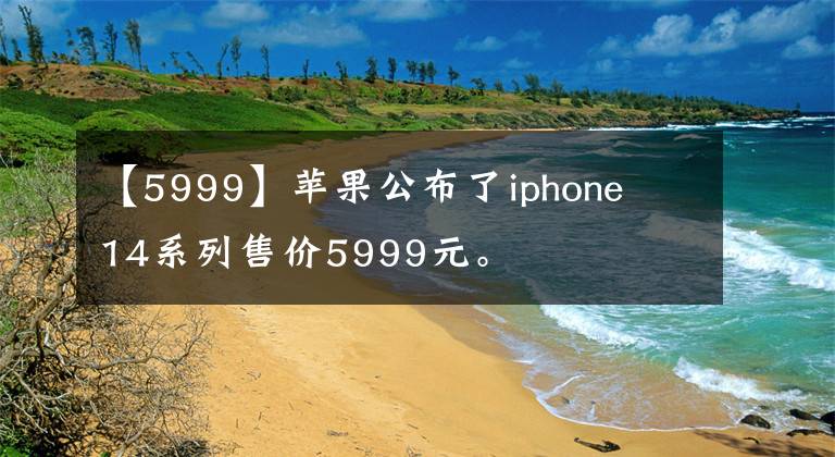 【5999】蘋果公布了iphone 14系列售價5999元。