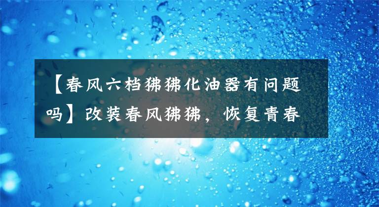 【春風六檔狒狒化油器有問題嗎】改裝春風狒狒，恢復青春動力，展示不一樣的維修過程