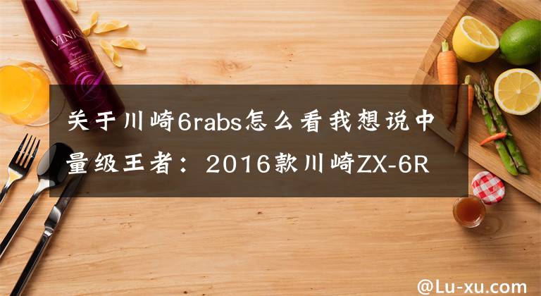 關(guān)于川崎6rabs怎么看我想說(shuō)中量級(jí)王者：2016款川崎ZX-6R Ninja 636