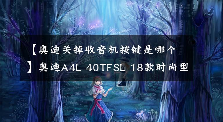 【奧迪關(guān)掉收音機(jī)按鍵是哪個(gè)】奧迪A4L 40TFSL 18款時(shí)尚型 功能按鍵說明（有用干貨）