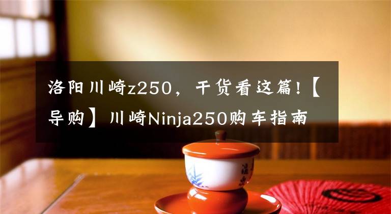 洛陽川崎z250，干貨看這篇!【導(dǎo)購】川崎Ninja250購車指南 ABS更具優(yōu)勢