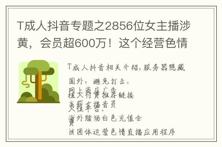 T成人抖音專題之2856位女主播涉黃，會員超600萬！這個經(jīng)營色情直播App團伙被公訴