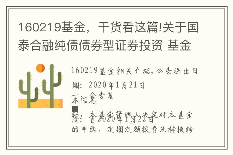 160219基金，干貨看這篇!關(guān)于國泰合融純債債券型證券投資 基金暫停大額申購（含定投）及轉(zhuǎn)換轉(zhuǎn)入業(yè)務(wù)的公告