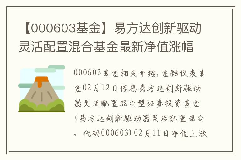 【000603基金】易方達創(chuàng)新驅(qū)動靈活配置混合基金最新凈值漲幅達2.24%