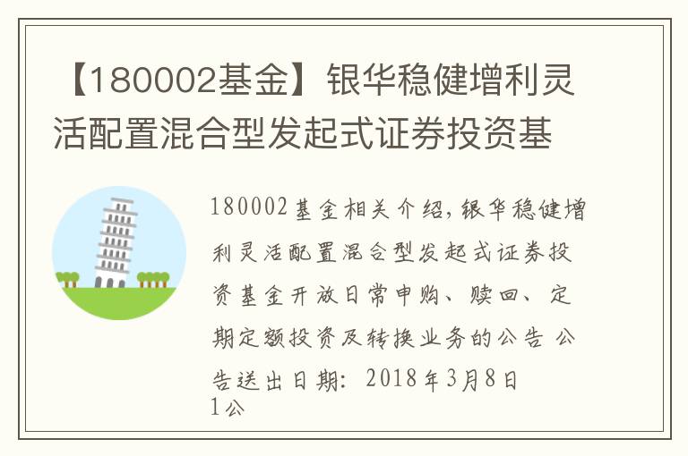 【180002基金】銀華穩(wěn)健增利靈活配置混合型發(fā)起式證券投資基金開放日常申購、贖回、定期定額投資及轉(zhuǎn)換業(yè)務(wù)的公告