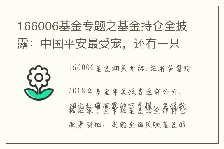 166006基金專題之基金持倉全披露：中國平安最受寵，還有一只股票六成流通股被持有