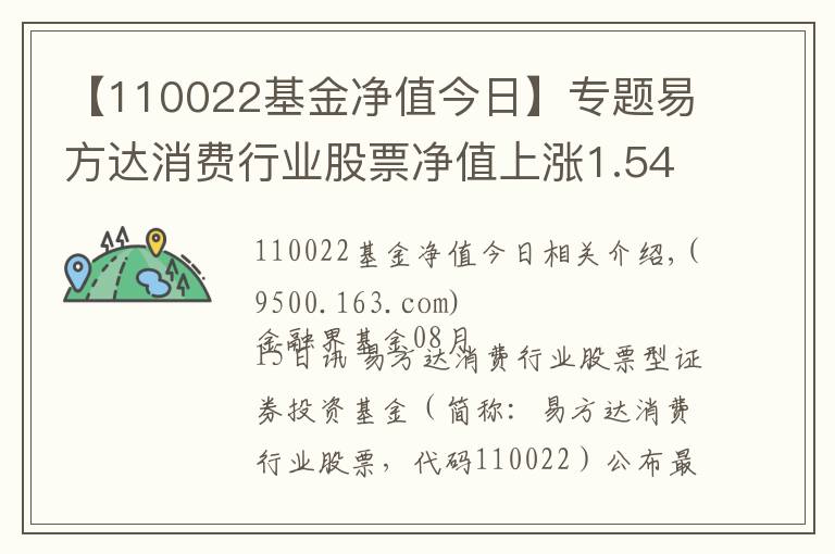 【110022基金凈值今日】專題易方達(dá)消費(fèi)行業(yè)股票凈值上漲1.54% 請(qǐng)保持關(guān)注