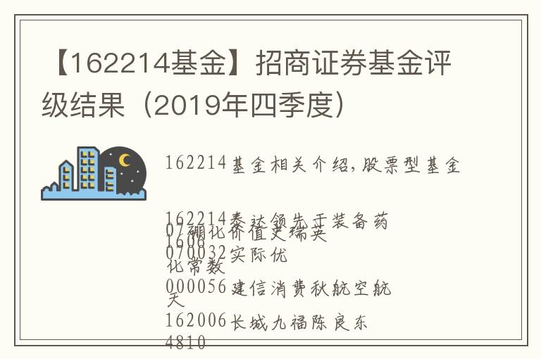 【162214基金】招商證券基金評級結(jié)果（2019年四季度）