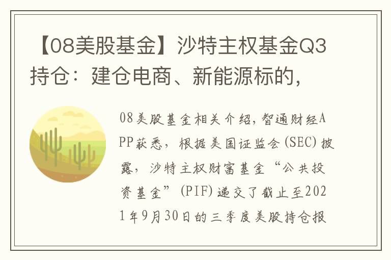 【08美股基金】沙特主權(quán)基金Q3持倉：建倉電商、新能源標的，重倉Lucid(LCID.US)獲數(shù)百億美元增值