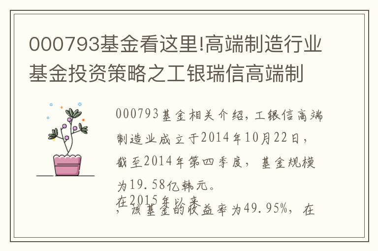 000793基金看這里!高端制造行業(yè)基金投資策略之工銀瑞信高端制造業(yè)（000793）