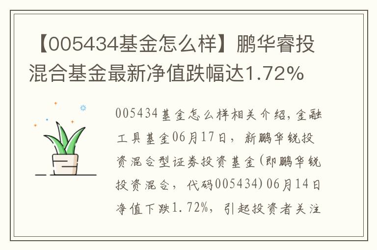 【005434基金怎么樣】鵬華睿投混合基金最新凈值跌幅達(dá)1.72%