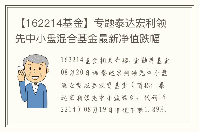 【162214基金】專題泰達宏利領(lǐng)先中小盤混合基金最新凈值跌幅達1.89%