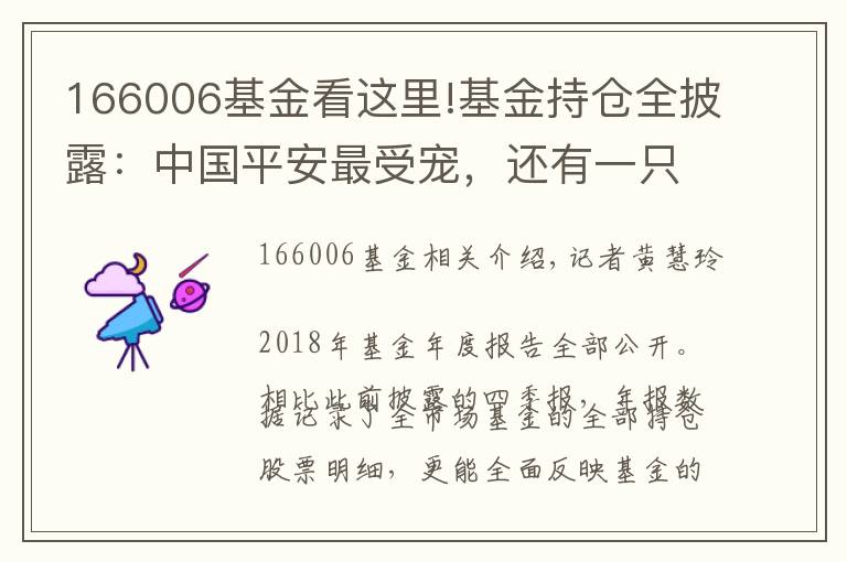 166006基金看這里!基金持倉全披露：中國平安最受寵，還有一只股票六成流通股被持有