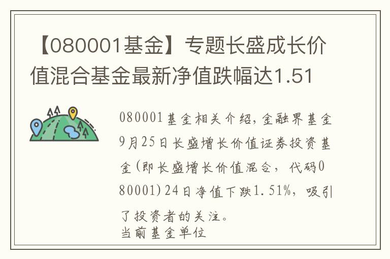 【080001基金】專題長(zhǎng)盛成長(zhǎng)價(jià)值混合基金最新凈值跌幅達(dá)1.51%