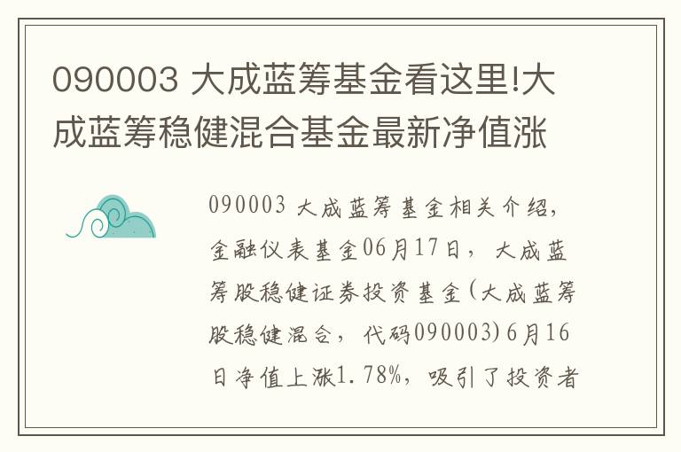 090003 大成藍(lán)籌基金看這里!大成藍(lán)籌穩(wěn)健混合基金最新凈值漲幅達(dá)1.78%