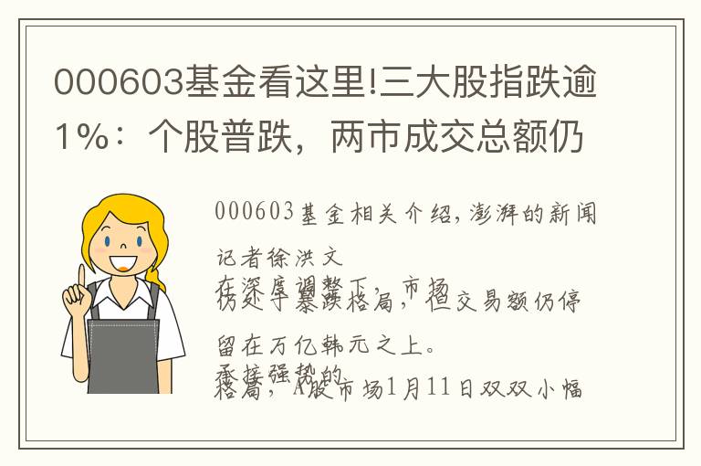 000603基金看這里!三大股指跌逾1%：個(gè)股普跌，兩市成交總額仍保持在萬億之上