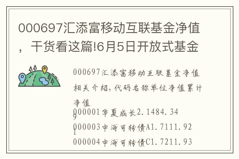 000697匯添富移動(dòng)互聯(lián)基金凈值，干貨看這篇!6月5日開放式基金資產(chǎn)凈值日報(bào)表