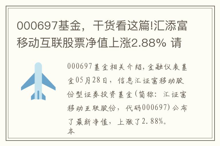 000697基金，干貨看這篇!匯添富移動互聯(lián)股票凈值上漲2.88% 請保持關注