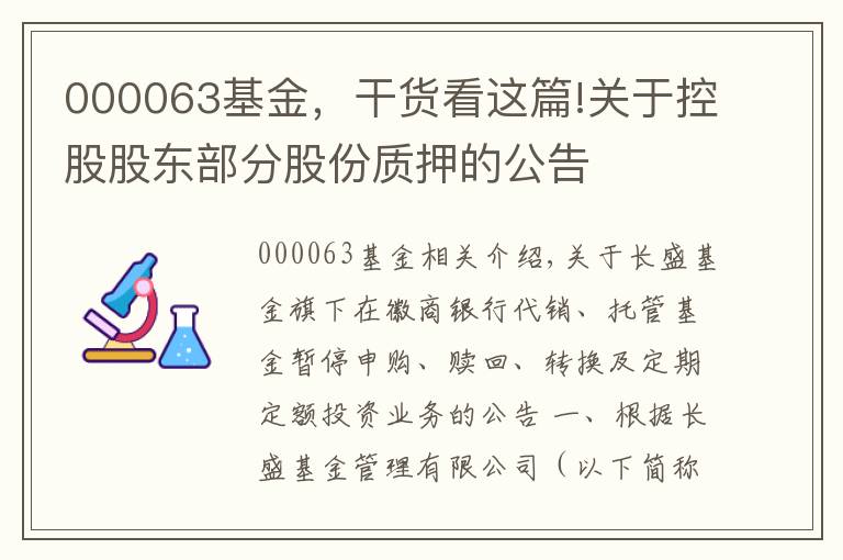 000063基金，干貨看這篇!關(guān)于控股股東部分股份質(zhì)押的公告