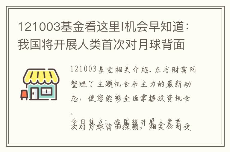 121003基金看這里!機(jī)會(huì)早知道：我國(guó)將開(kāi)展人類首次對(duì)月球背面探測(cè) 相關(guān)公司受益